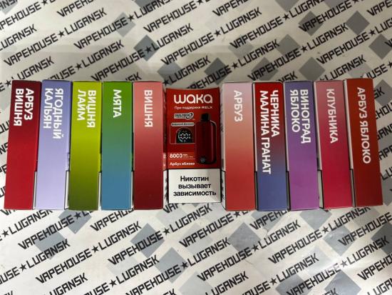 Одноразовый Waka 8000 тяг с экраном