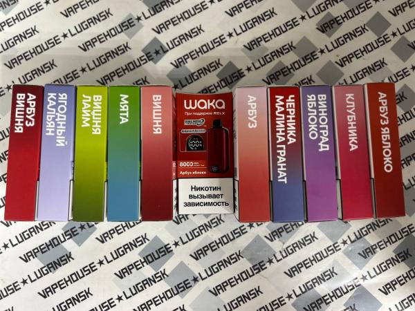 Одноразовый Waka 8000 тяг с экраном