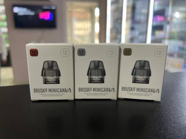 картридж BRUSKO MINICAN 5, 3 мл, 0,6 / 0.8/ 1.0 Ом